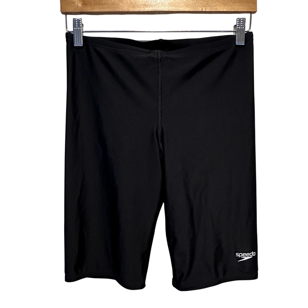 Speedo Swim Jammers Mens Small Black Compression Performance Training Swimwear